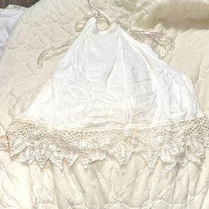 Charlotte Russe Open Back Halter Top